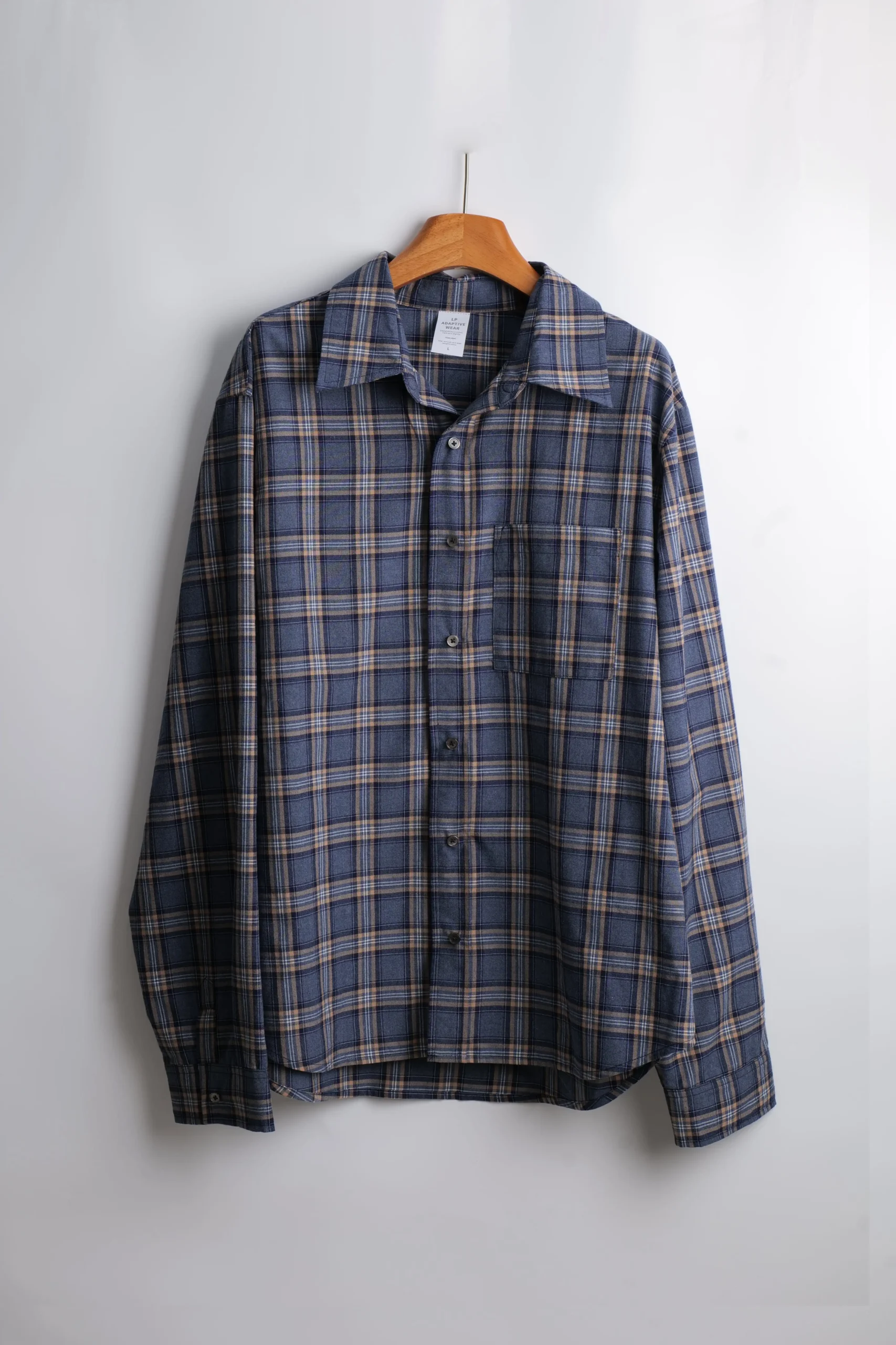 Men's Adaptive Shirt (Blue Plaid)