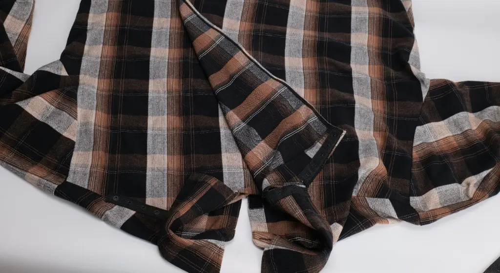 Close-up of magnetic closure on adaptive women's top for easy dressing