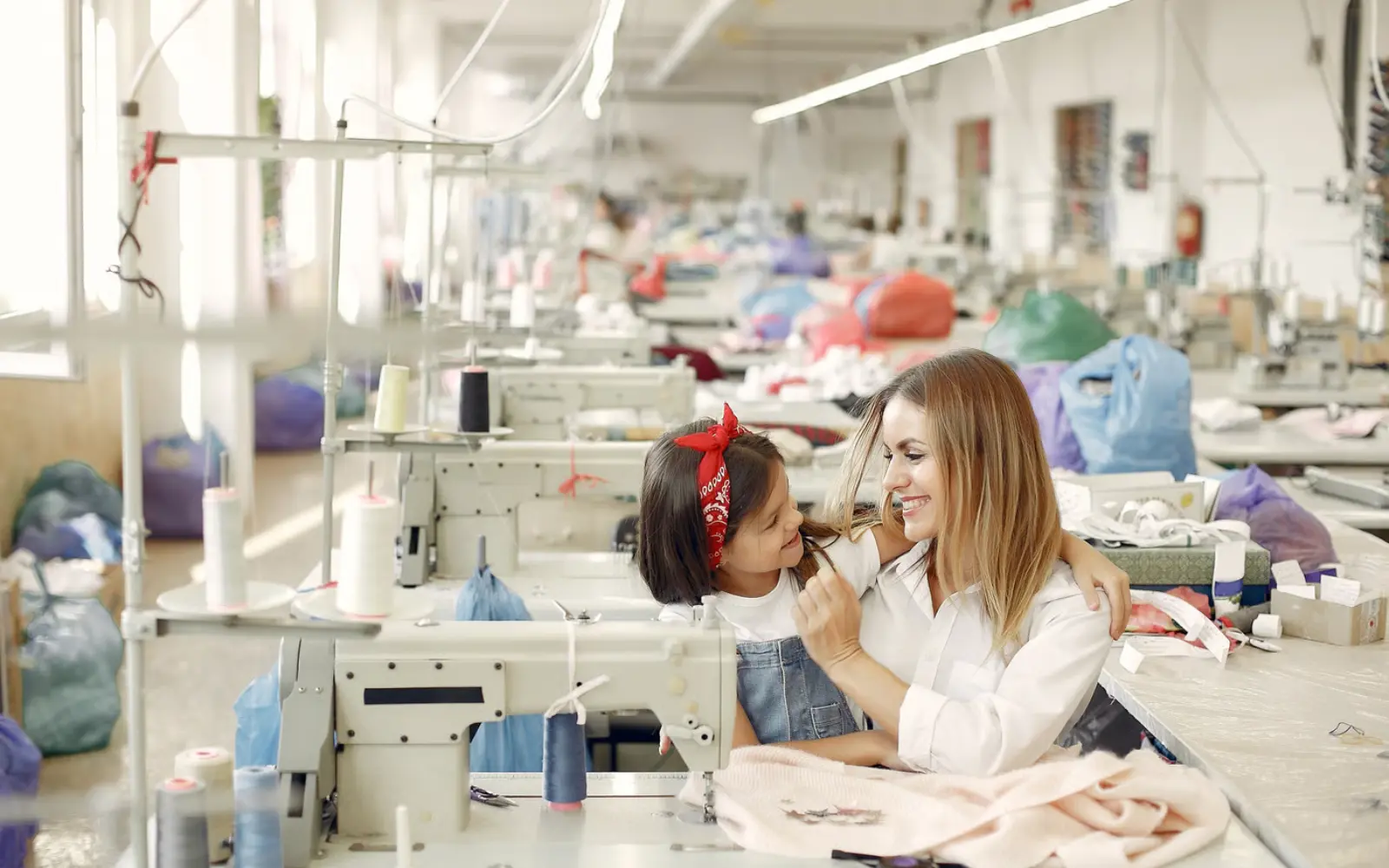 Adaptive clothing OEM manufacturer factory floor in Guangzhou China