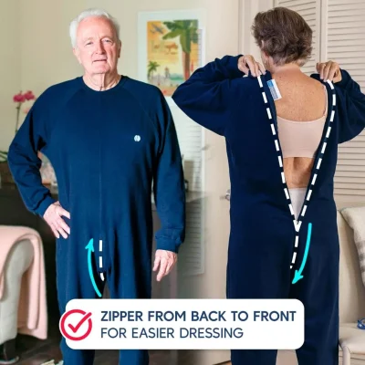 Hidden pocket adaptive apparel Patient safety garments manufacturer